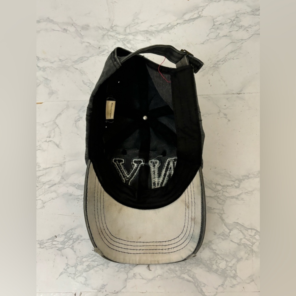 Air Force New York Distressed Strapback Hat Men’s Gray Stonewashed Cap - Picture 6 of 6